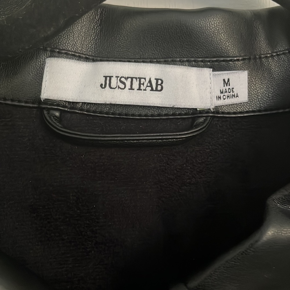 JUSTFAB pleather button down - Picture 3 of 6